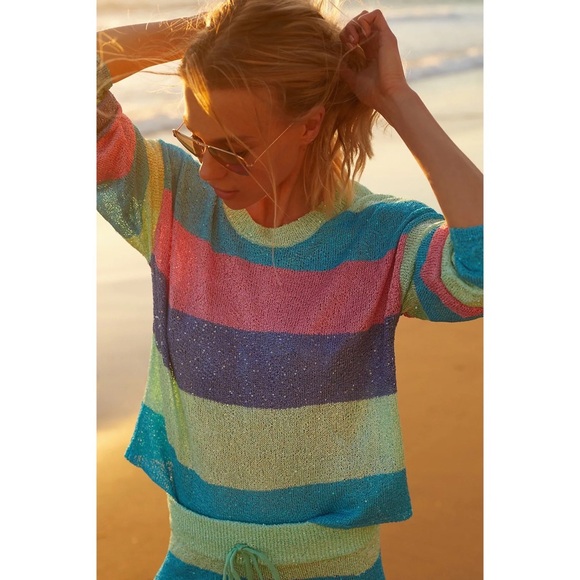 BEACH RIOT Beach Stripe Sweater In Mod Stripe - Picture 2 of 14